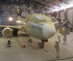 plane being painted