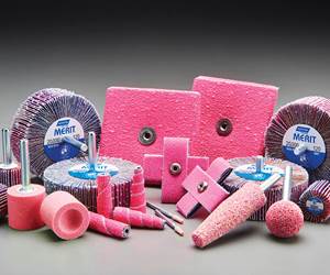 Norton Merit Pink R928 products are designed for challenging materials and difficult-to-reach applications.