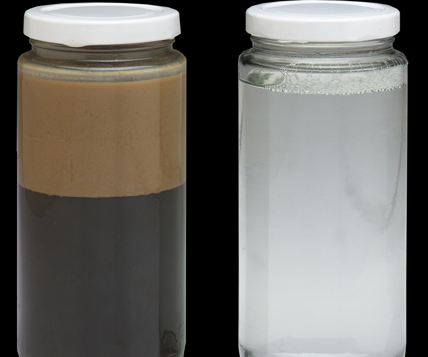 Before and after ultrafiltration.
