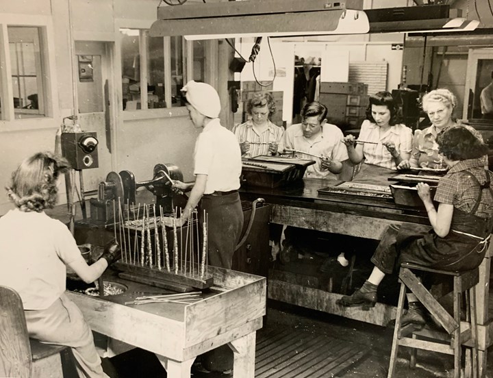 people working in a factory