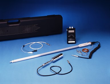 Multifunction Test Kit can be used to test applicator tip voltage, part grounding and coating resistivity.