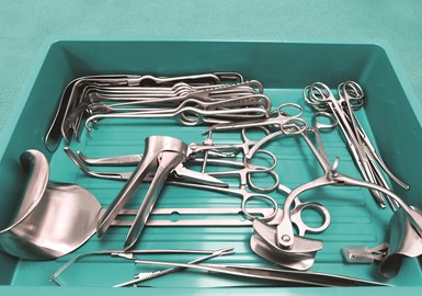 cleaned medical tools