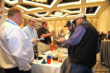 exhibitors at the tabletop exhibits at Powder Coating Week