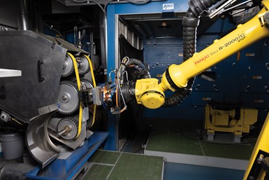 Abrasive belt grinding automation