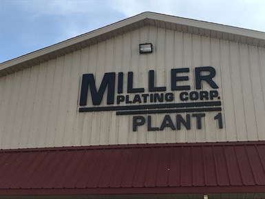 Miller Plating sign on building