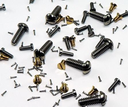 group of different size screws