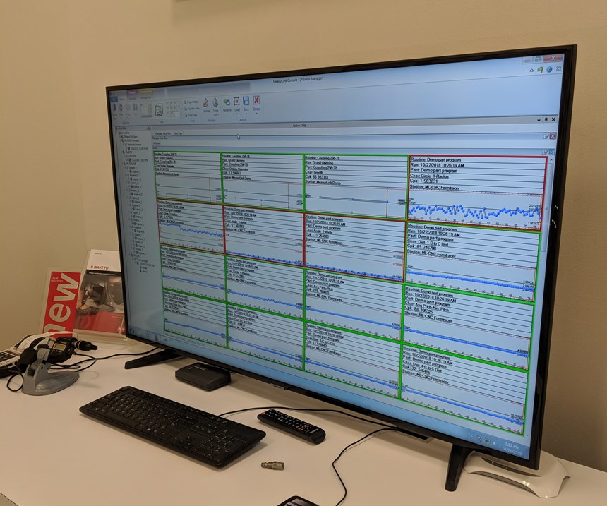 Screen displaying MeasurLink software