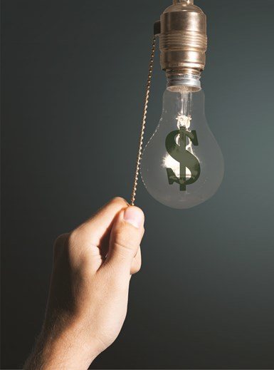 lightbulb with dollar sign