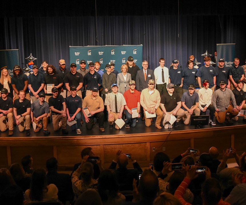 students and staff members who participated in the Manufacturing Recognition and Signing Day
