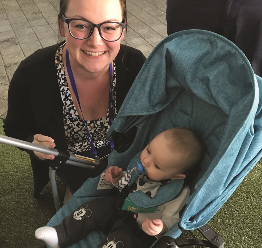 At an evening reception, PMPA’s Miles Free declared Baby Mitchell the youngest Update Conference First Timer ever!