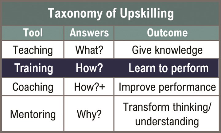Taxonomy of Upskilling chart
