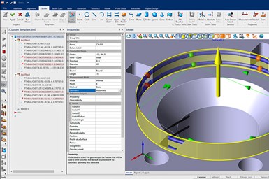 LK Metrology’s Camio 2021 reduces the time for preparing new inspection programs by automatically detecting which surfaces of the CAD model should be used to measure the feature.