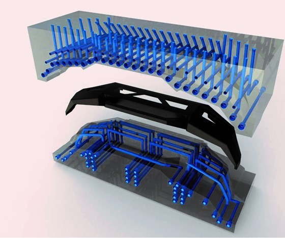 Impresión 3D de moldes de metal con canales de enfriamiento integrados