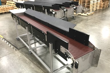 Banda de transporte para máquinas de moldeo por soplado, de Dynamic Conveyor.
