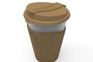Tazas de café reutilizables con tecnología de tres componentes.