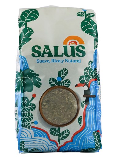 Primer envase para hojas de yerba mate 100% reciclable, de SALUS.