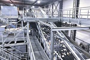 La planta de clasificación utiliza las últimas tecnologías de Stadler para lograr productos reciclados de alta calidad.