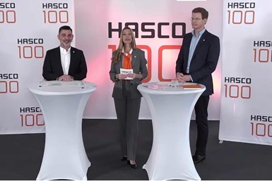 Christoph Ehrlich, CEO, y José Silva, vicepresidente ejecutivo de ventas de Hasco, anunciaron en rueda de prensa la conmemoración de un siglo de innovación para la industria de moldes de la compañía.