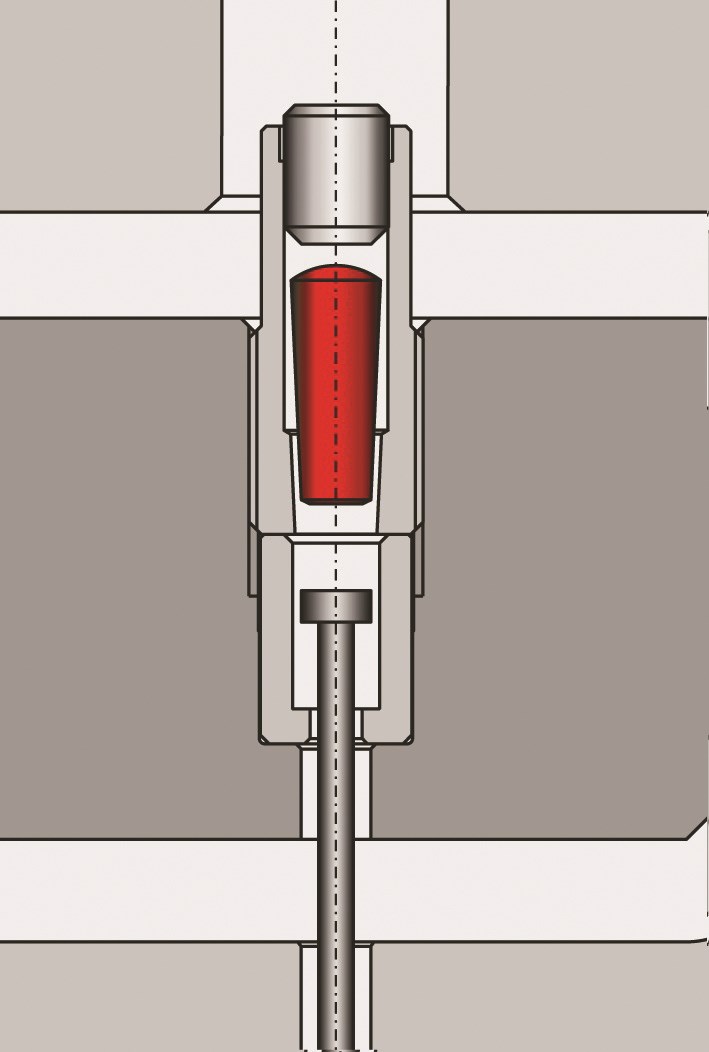 Ewikon plate-actuated valve gate