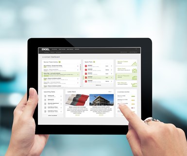 Screen of Engel e-connect customer portal