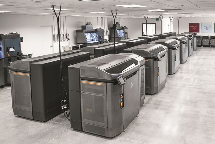 Forecast 3D HP Multi Jet Fusion 3D printer systems 