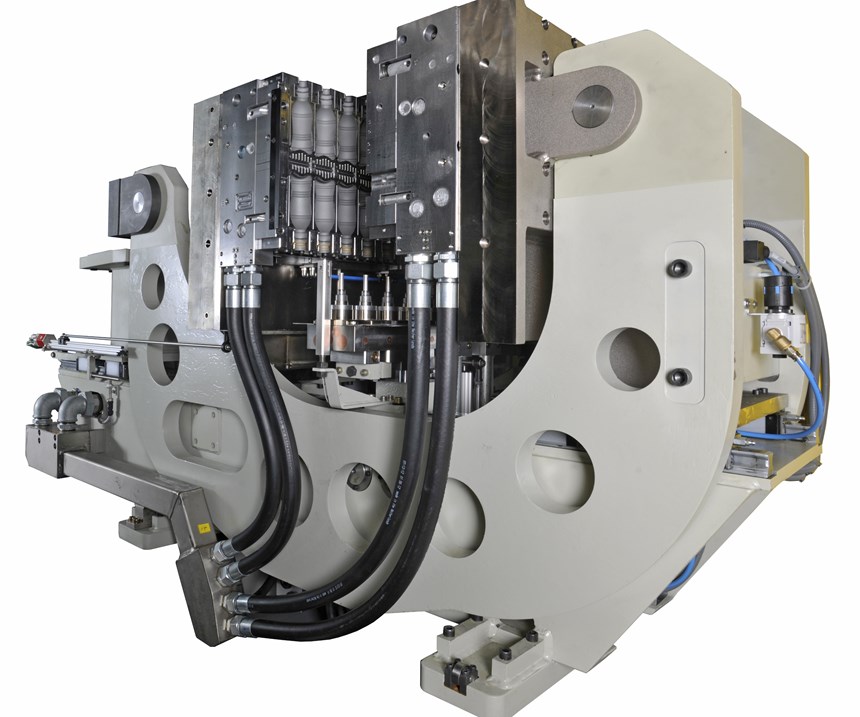 Bekum's C-clamp has been successful in EPET extrusion blow molding
