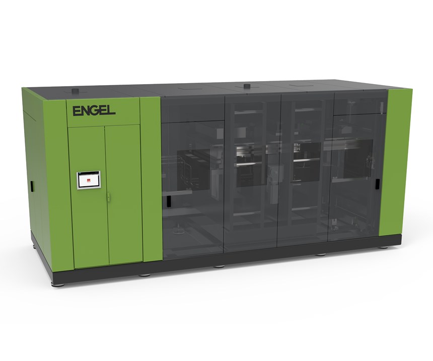 Engel developed this consolidation press for thermoplastic UD tapes.