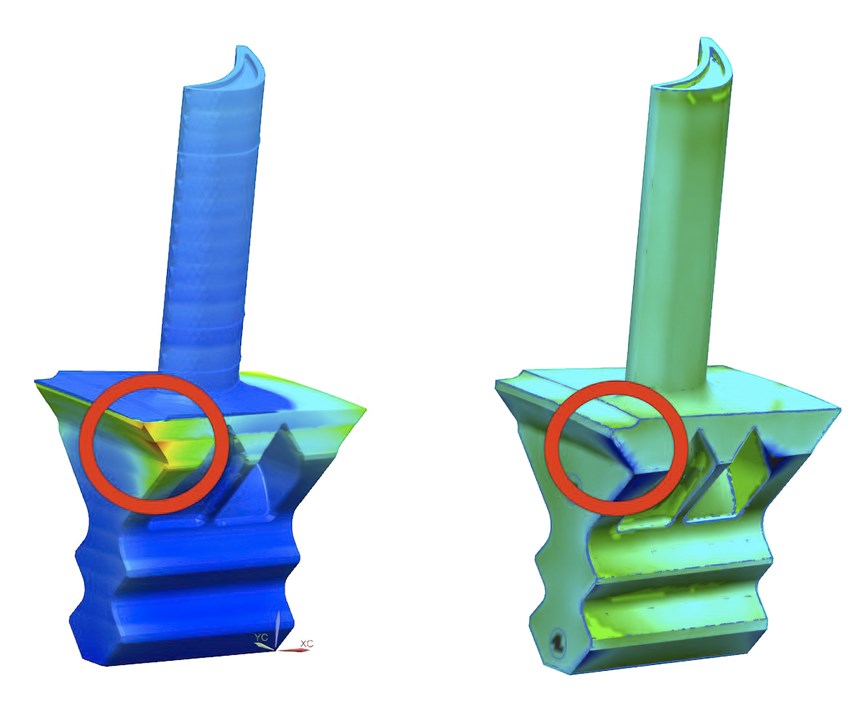 Siemens Simcenter 3D AM Process Simulation: predicted vs. actual