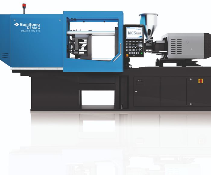 Sumitomo Demag IntElect S 100-ton injection molding press.