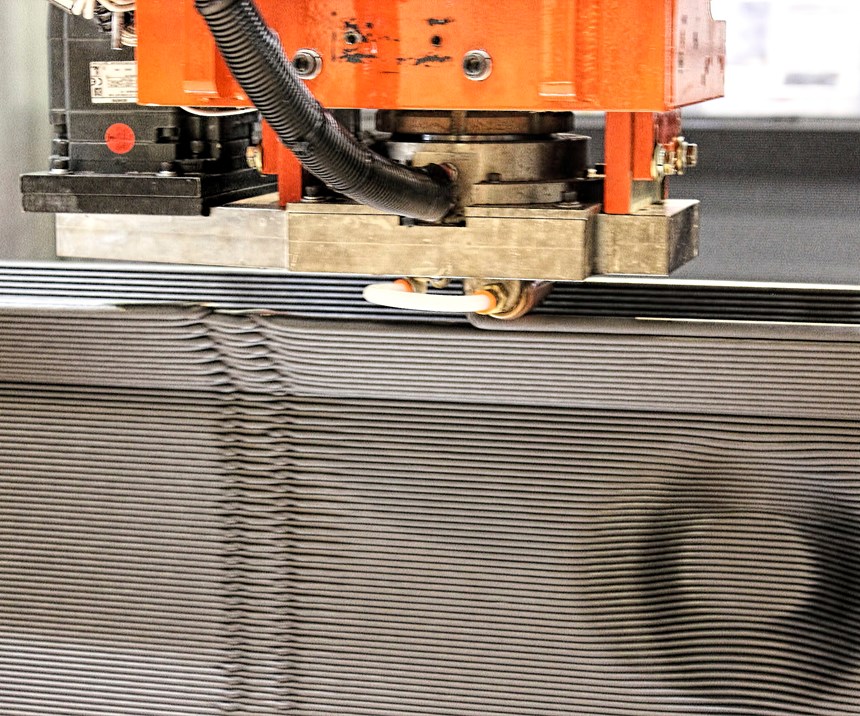 Thermwood LSAM printer builds Olli parts up to 40 ft long from carbon-fiber reinforced thermoplastics.