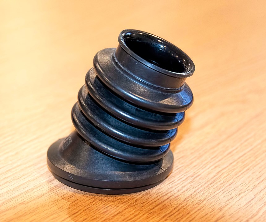 MSA takes on unusual materials, like TPU for this fuel-filler boot 