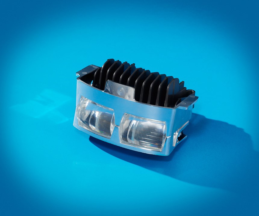 Celanese’s CoolPoly TCP thermally conductive nylon 6 compound is used in Ford headlamp heat sinks.