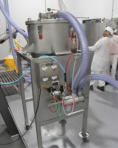 Direct-charge blender loading systems for plastics processing