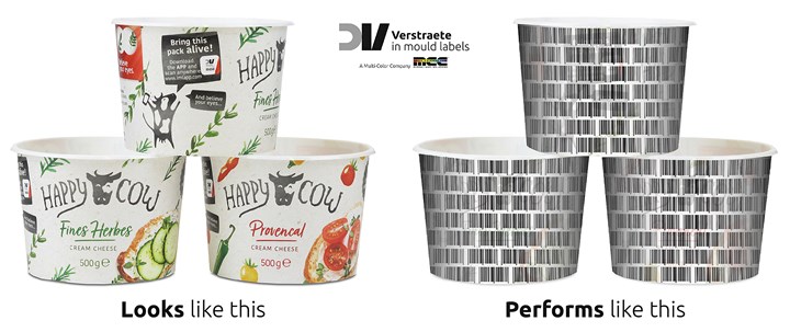 Digital watermarks are a barcode that can be applied to an in-mold or sleeve label (or the part surface) with “pixel-scattering,” which makes the code imperceptible to the naked eye