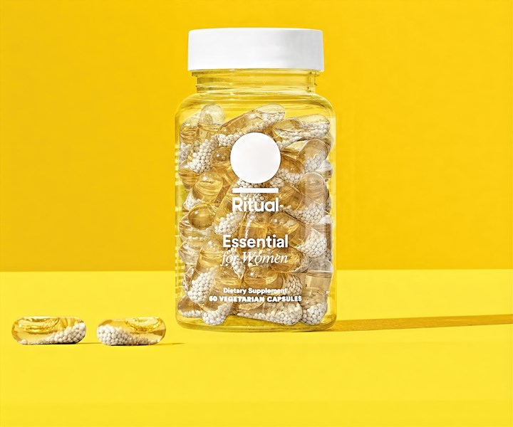 Ritual’s multivitamin bottle by Amcor—said to the first in this market of 100% PCR.