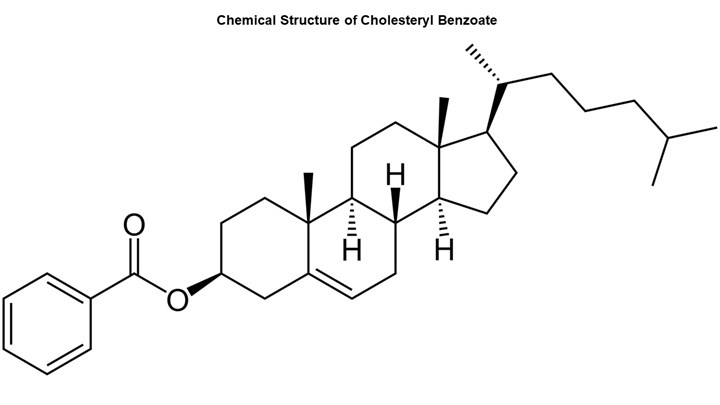 Cholesteryl benzoate is an ester that exhibits a high degree of aromatic character. 