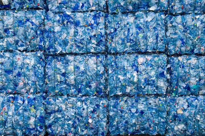 baled plastic waste