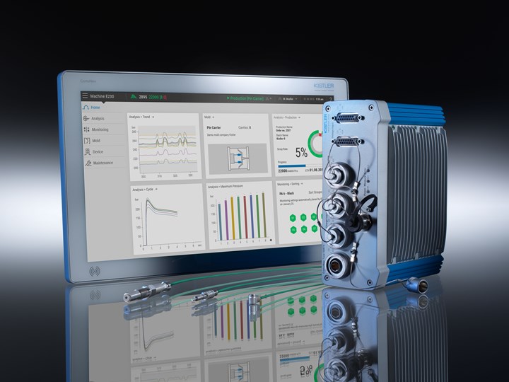 By pairing sensors with a process monitoring system, like Kistler’s ComoNeo unit, molders can gather data and optimize processes.