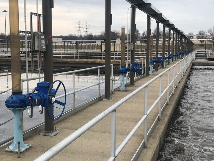 Image of Flowserve actuators at expanded Texas water facility