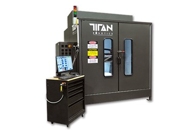 Titan Robotics’ Atlas-HS system incorporates a pellet extrusion system with a three-axis milling system on the same gantry. Photo Credit: Titan Additive (Titan Robotics)