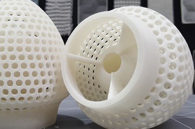 Ricoh 3D printing is using Active material for manufacturing water pump strainers.