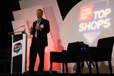 Steve Kline Jr., Gardner Business Media’s chief data officer, speaks at a previous Tops Shops event.