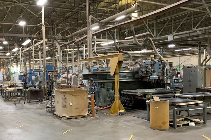 equipment inside one of Iten Industry's Ashtabula facilities