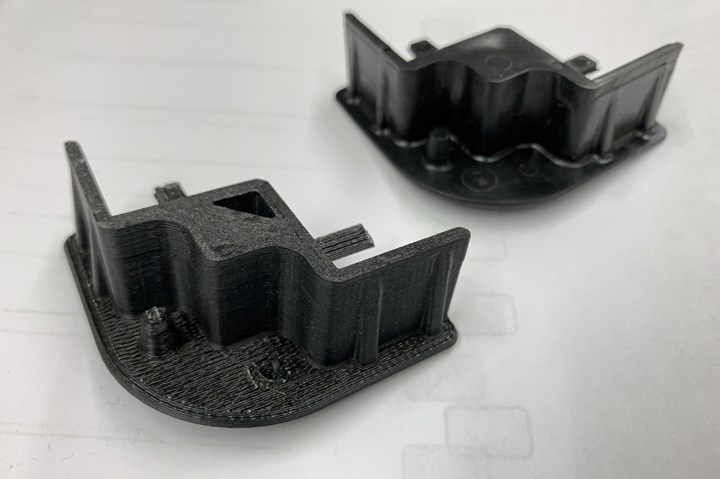 3d printed and injection molded corner pieces
