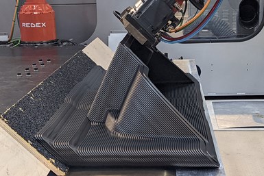 The Angle Layer Printing (ALP) option gives users the ability to print at a 45-degree angle. Photo Credit: Thermwood Corp.