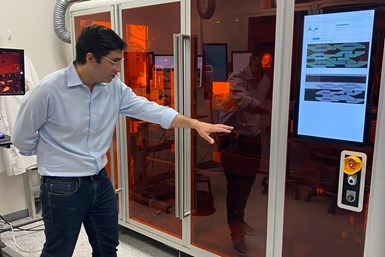 Javier Ramos with an Inkbit Vista inkjet 3D printer
