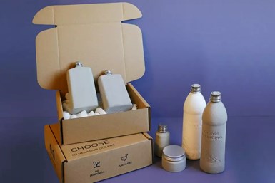 Choose Packaging has developed the only commercially available zero-plastic paper bottle in the world. Photo Credit: HP