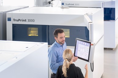 Trumpf’s TruPrint 3000 series of 3D printing systems. Photo Credit: Trumpf Group