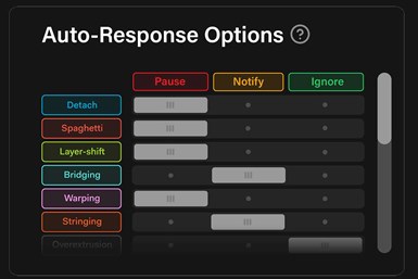 3DQue’s QuinlyVision auto response options. Photo Credit: 3DQue