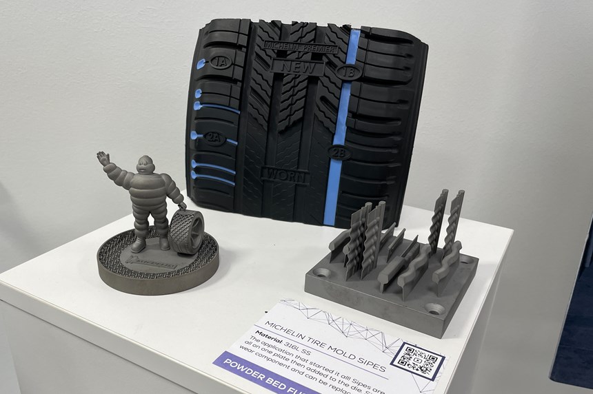 tire and 3D printed mold components